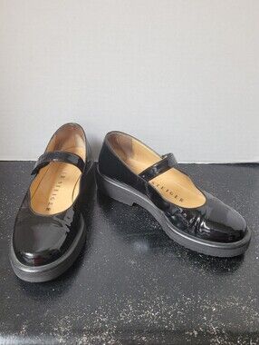Walter Steiger Black Patent Mary Jane Platform Loafers